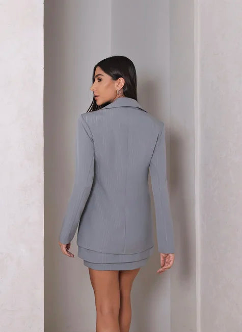 DOT Pinstripe Blazer with Lurex
