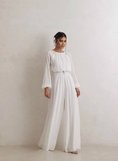 Wide-Leg Jumpsuit with Buckle Belt – DOT