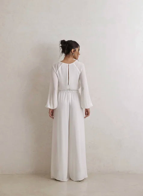 Wide-Leg Jumpsuit with Buckle Belt – DOT