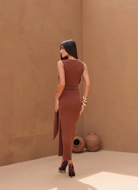 Ribbed Knit Bodysuit Dress