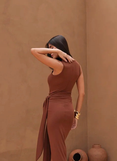 Ribbed Knit Bodysuit Dress