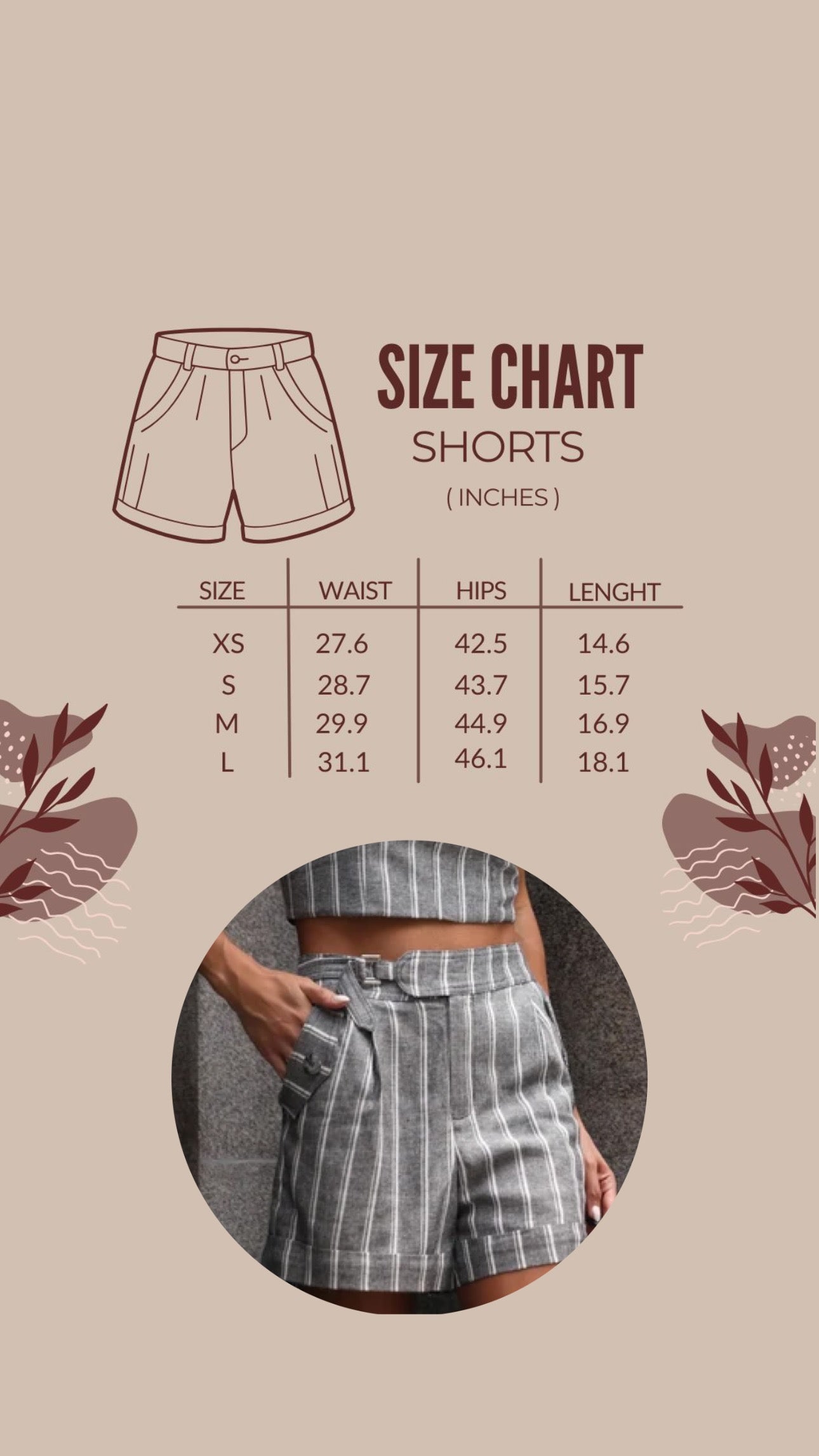 DOT Striped Linen Cropped Top & Shorts Set