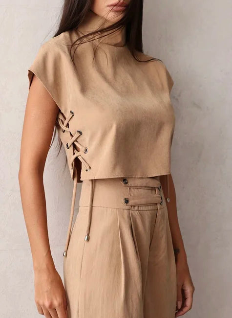 Eyelet Detail Top & Pants Set